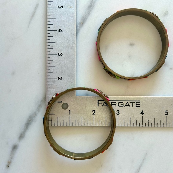 Set of 2_Handmade Bangles from Jaipur India - Picture 7 of 11